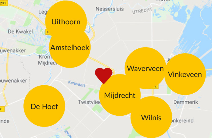 ondersteuning aan huis in De Ronde Venen, Mijdrecht, Wilnis, Vinkeveen, Waverveen, De Hoef, Amstelhoek en Uithoorn